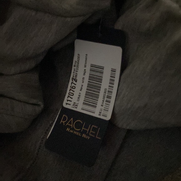 RACHEL ROY Heather Gray Ruched Long Sleeve Crew Neck Sweater XXL - Picture 4 of 4